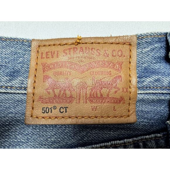 NWT Levis 501CT Womens Customized & Tapered Button Fly Blue Jeans - Size 31x27.5 - Picture 8 of 10